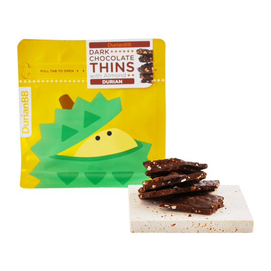 DurianBB Dark Chocolate Almond Thins 