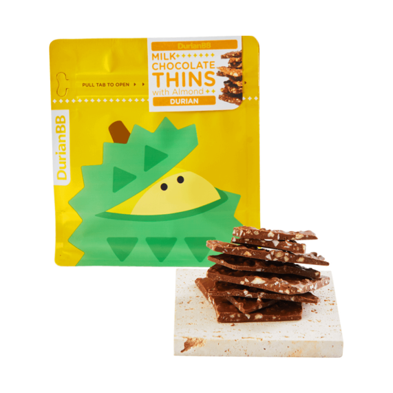 DurianBB Milk Chocolate Almond Thins 