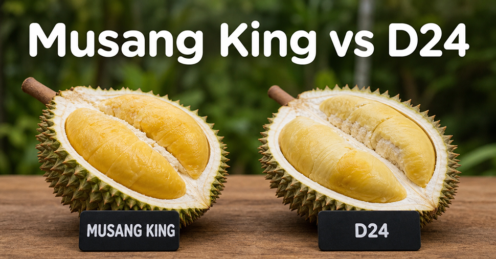 Musang King fruit vs D24 fruit