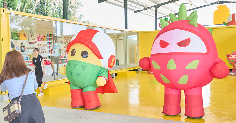SuperB and Dragon mascot