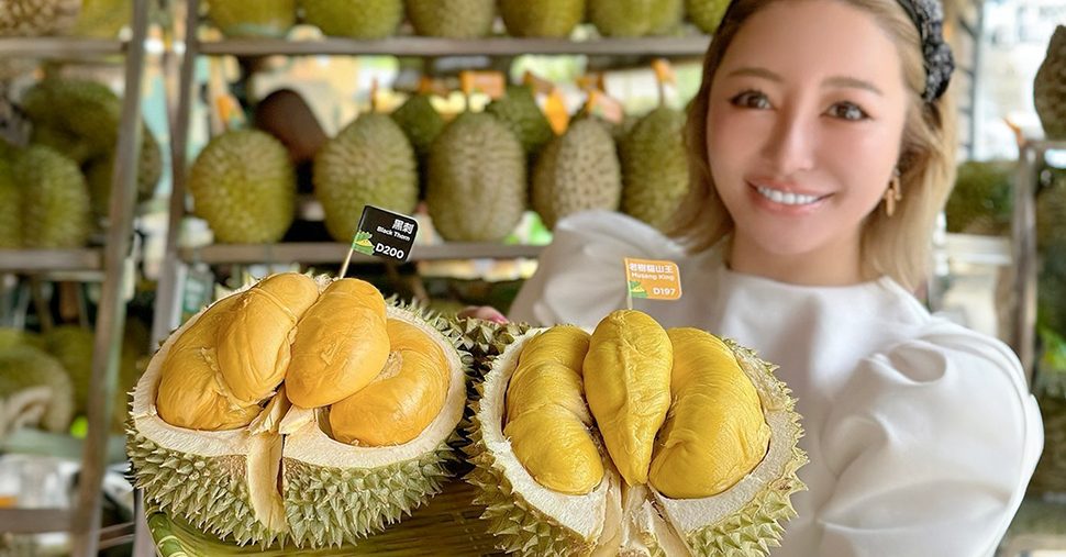 fresh musang king and black thorn durian